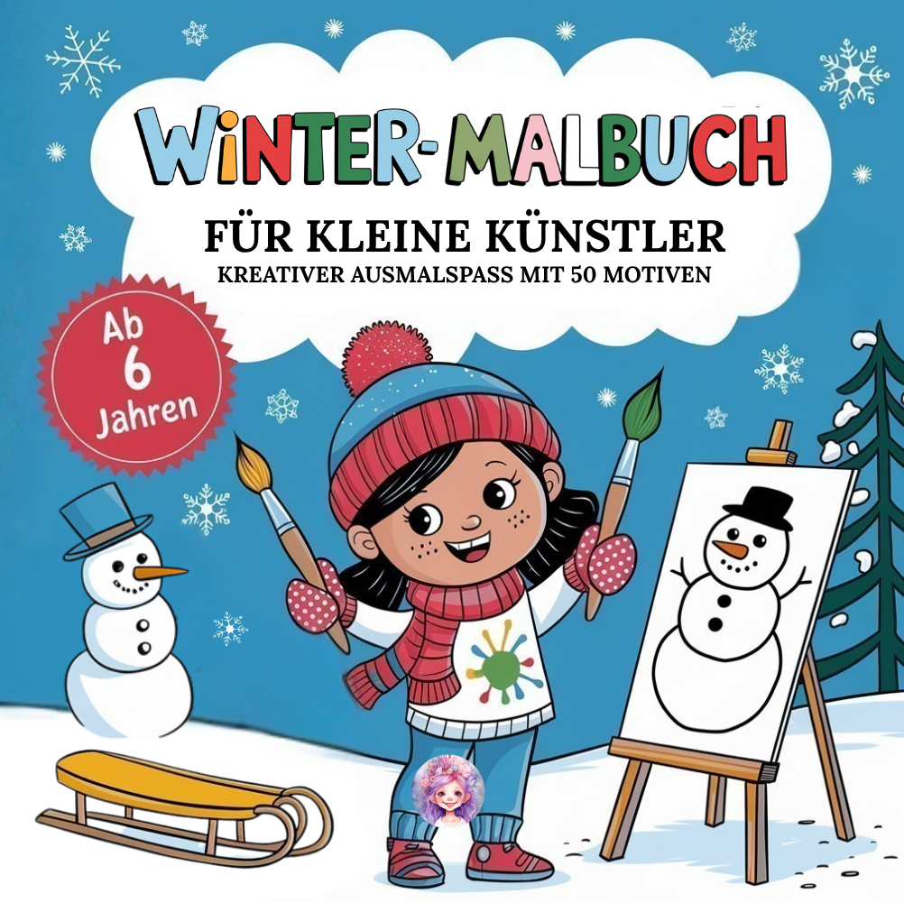 Cover Winter Malbuch für kleine Künstler
