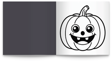 Herbst-Malbuch Seite Halloween-Kürbis Herbst-Malbuch_Blick ins Buch_Halloween-Kürbis